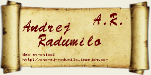 Andrej Radumilo vizit kartica